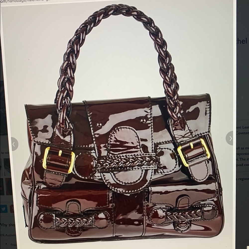 Authentic Valentino Garavani patent leather Hostoire bag